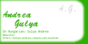 andrea gulya business card